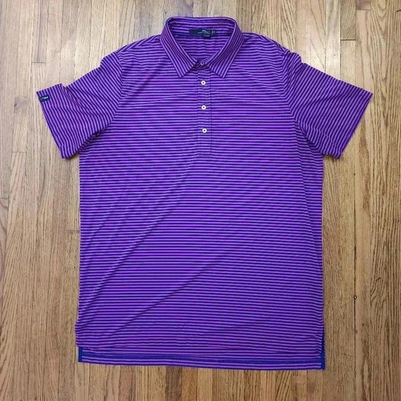 Ralph Lauren RLX Mens Golf Polo Size XL Striped - Picture 1 of 7